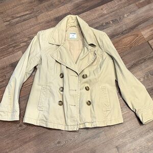 Old Navy Women's Cream Pea Coat